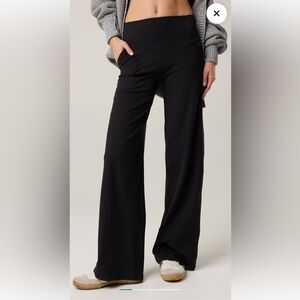 Offline by Aerie Real Me Xtra High Waisted Ribbed Trouser Black XL Short